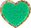 STONEY CLOVER LANE AVOCADO MINI GLITTER VARSITY HEART PATCH