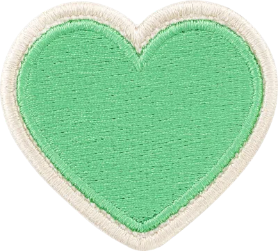 Stoney Clover Lane Avocado Rolled Embroidery Heart Patch In Green
