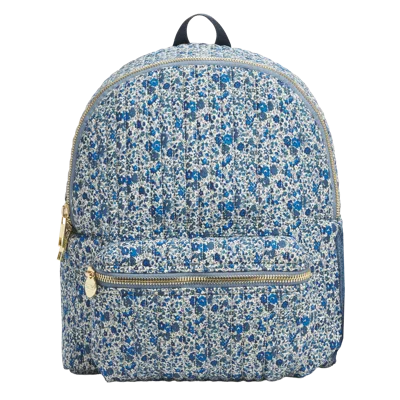 Stoney Clover Lane Backpack With Water Bottle Holder Made With Liberty Fabric In Blue