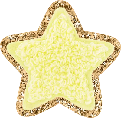 Stoney Clover Lane Banana Glitter Varsity Star Patch In Yellow