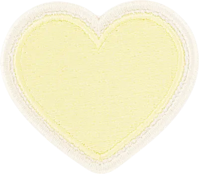 Stoney Clover Lane Banana Rolled Embroidery Heart Patch In Yellow