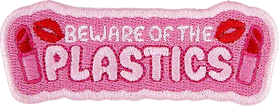 Stoney Clover Lane "beware Of The Plastics" Patch In Purple