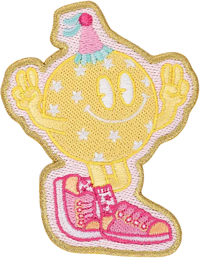 Stoney Clover Lane Birthday Smiley Patch In Pink