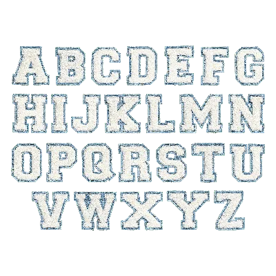 Stoney Clover Lane Blanc Denim Varsity Letter Patch