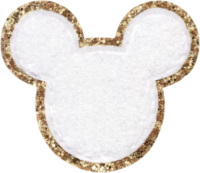 Stoney Clover Lane Blanc Disney Mickey Mouse Glitter Patch In White