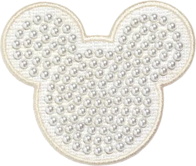 Stoney Clover Lane Blanc Disney Mickey Mouse Pearl Patch In Gold