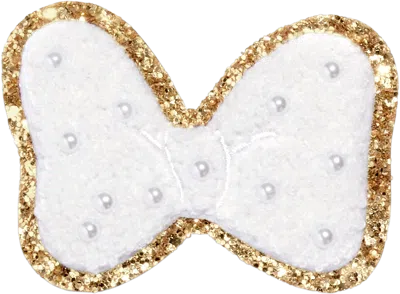 Stoney Clover Lane Blanc Disney Minnie Mouse Pearl Bow Patch In White