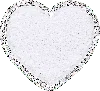 Stoney Clover Lane Blanc Glitter Varsity Heart Patch