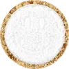 Stoney Clover Lane Blanc Glitter Varsity Smiley Face Patch