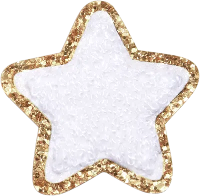 Stoney Clover Lane Blanc Glitter Varsity Star Patch In White
