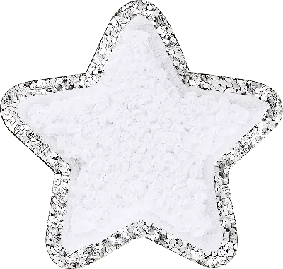 Stoney Clover Lane Blanc Glitter Varsity Star Patch In White