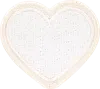 STONEY CLOVER LANE BLANC ROLLED EMBROIDERY HEART PATCH