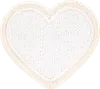 Stoney Clover Lane Blanc Rolled Embroidery Heart Patch