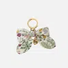 Stoney Clover Lane Bow Bag Charm Made With Liberty Fabric In Multi