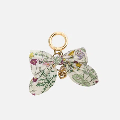 Stoney Clover Lane Bow Bag Charm Made With Liberty Fabric In Multi