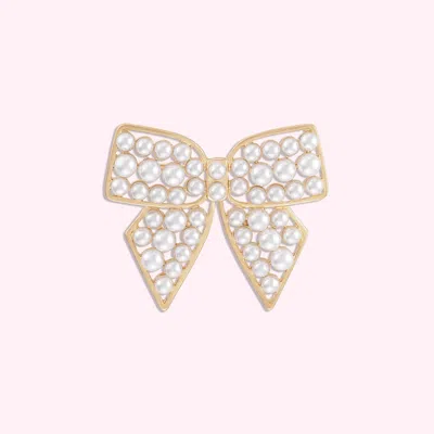 Stoney Clover Lane Bow Brooch In Multi