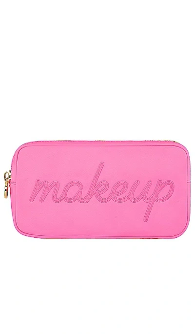 Stoney Clover Lane Bubblegum Makeup Embroidered Small Pouch In Pink