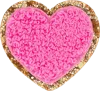 Stoney Clover Lane Bubblegum Mini Glitter Varsity Heart Patch