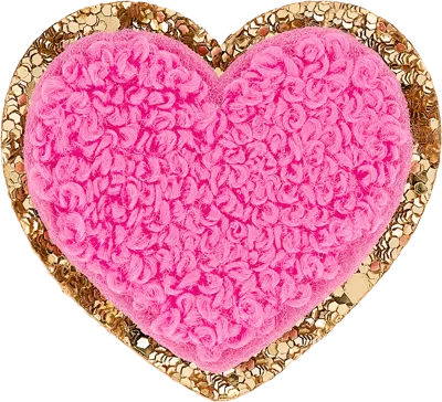 Stoney Clover Lane Bubblegum Mini Glitter Varsity Heart Patch In Pink