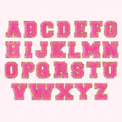 Stoney Clover Lane Bubblegum Mini Glitter Varsity Letter Patch In Pink