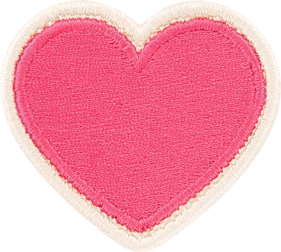 Stoney Clover Lane Bubblegum Rolled Embroidery Heart Patch In Pink