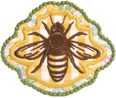 Stoney Clover Lane Bumblebee Patch  Made With Liberty Fabric