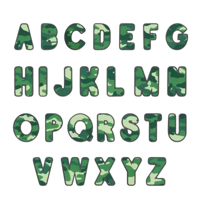 Stoney Clover Lane Camo Letter Patch