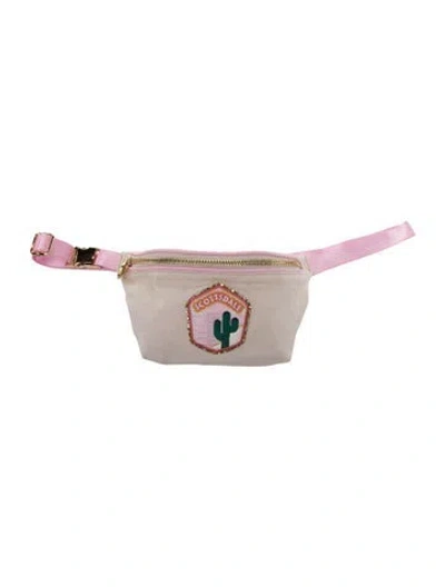 Pre-owned Stoney Clover Lane Canvas Belt Bag In Neutral