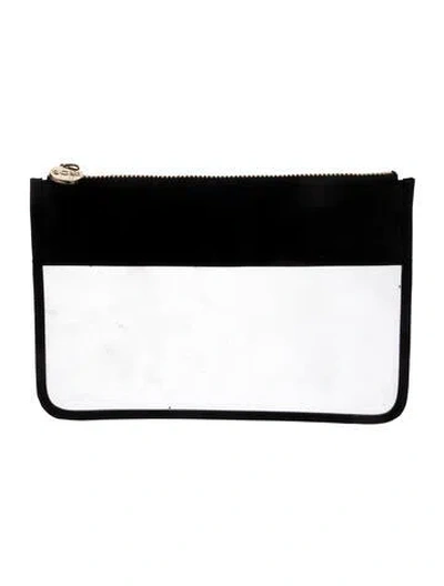 Pre-owned Stoney Clover Lane Canvas Cosmetic Pouch In Black
