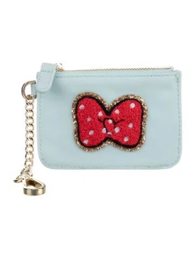 Pre-owned Stoney Clover Lane Canvas Graphic Print Pouch In Blue