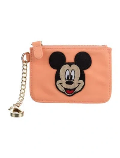 Pre-owned Stoney Clover Lane Canvas Graphic Print Pouch In Orange