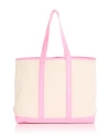 Stoney Clover Lane Large Canvas Tote In Bubblegum