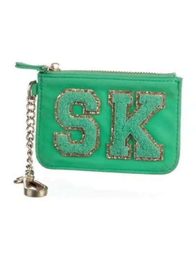 Pre-owned Stoney Clover Lane Canvas Printed Pouch In Green