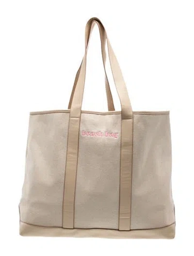 Pre-owned Stoney Clover Lane Canvas Tote In Neutrals