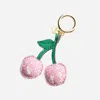STONEY CLOVER LANE CHERRY BAG CHARM MADE WITH LIBERTY FABRIC