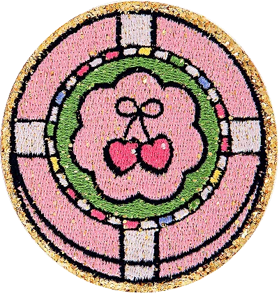 Stoney Clover Lane Cherry Chip Patch In Pink