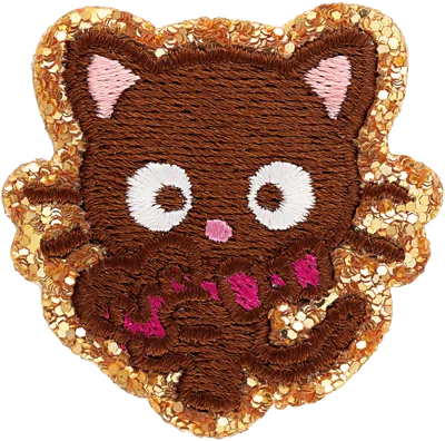 Stoney Clover Lane Chococat Glitter Varsity Patch In Brown