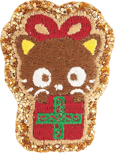 Stoney Clover Lane Chococat Holiday Patch In Brown