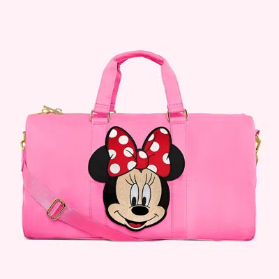 Stoney Clover Lane Classic Bubblegum Duffle With Jumbo Minnie Patch In Pink