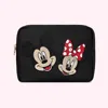 Stoney Clover Lane Classic Noir Large Pouch With Large Mickey & Minnie Patch