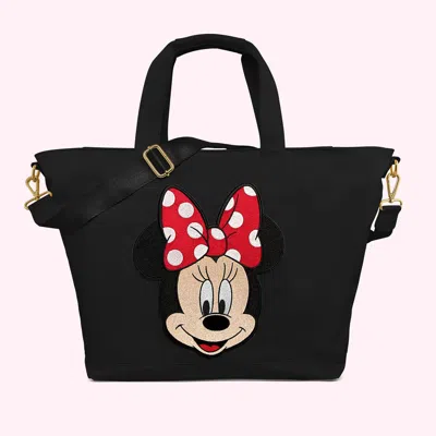 Stoney Clover Lane Classic Noir Tote With Jumbo Minnie Patch In Black