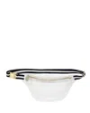 Stoney Clover Lane Clear Belt Bag In Noir And White