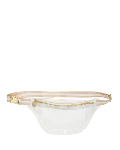 Stoney Clover Lane Clear Belt Bag In Sand/white