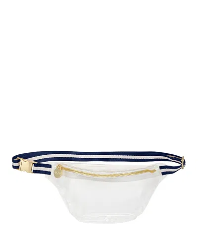 Stoney Clover Lane Clear Belt Bag In Sapphire And White
