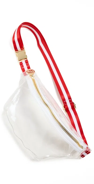 Stoney Clover Lane Clear Fanny Pack Red & White