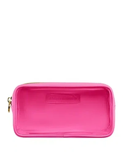 Stoney Clover Lane Clear Front Small Nylon Pouch In Pink