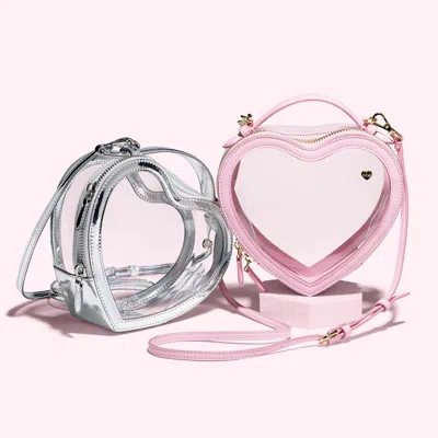 Stoney Clover Lane Clear Heart Crossbody Bag In Green