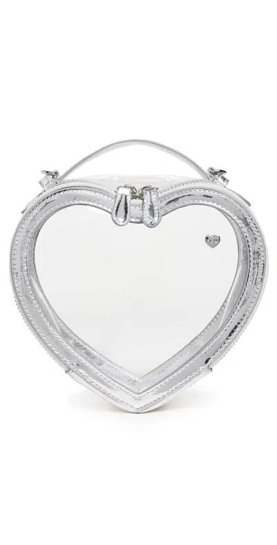 Stoney Clover Lane Clear Heart Crossbody Bag Clear/ Silver