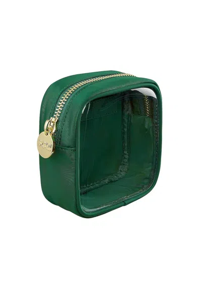 Stoney Clover Lane Clear Mini Pouch In Emerald In Gold