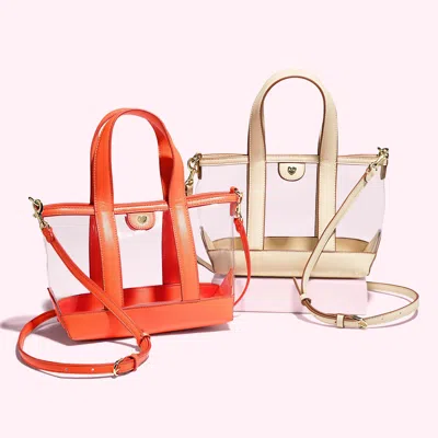 Stoney Clover Lane Clear Mini Tote Crossbody Bag In Brown